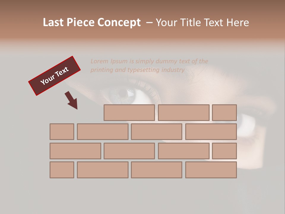 Beautiful Niqab Eyes PowerPoint Template