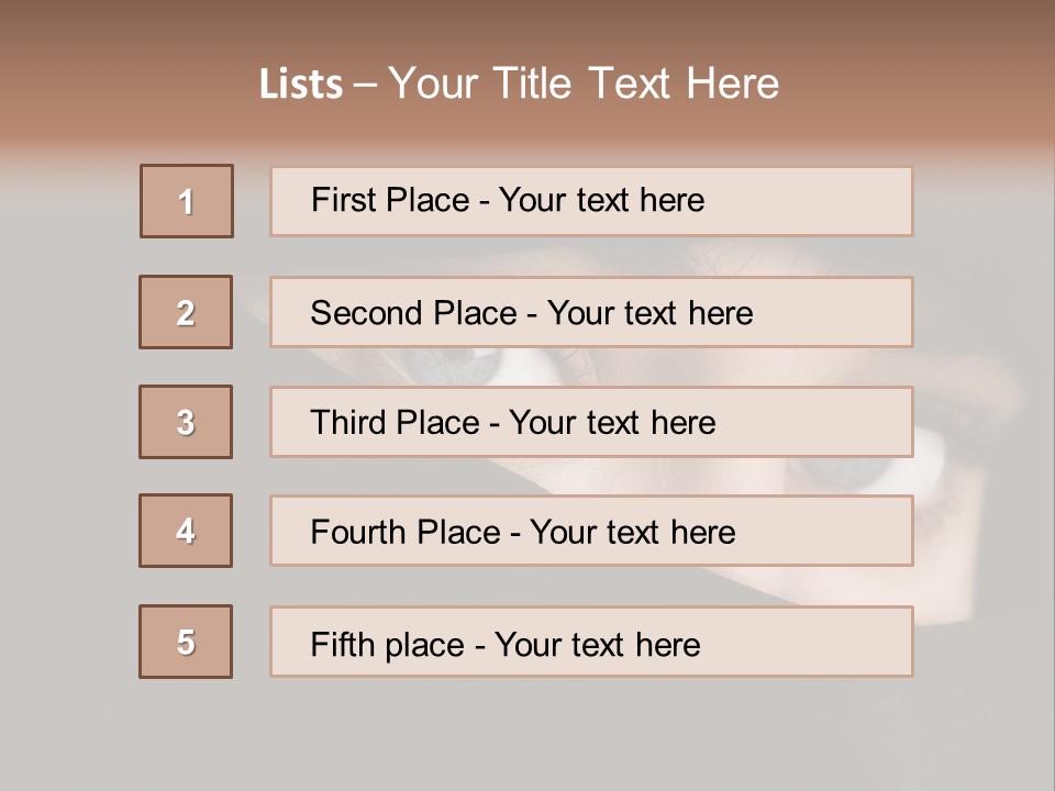 Beautiful Niqab Eyes PowerPoint Template