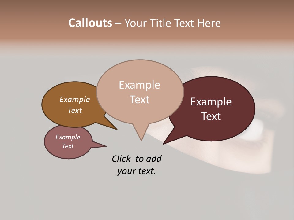 Beautiful Niqab Eyes PowerPoint Template