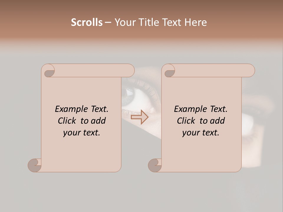 Beautiful Niqab Eyes PowerPoint Template