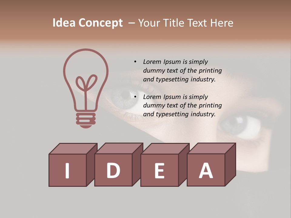 Beautiful Niqab Eyes PowerPoint Template