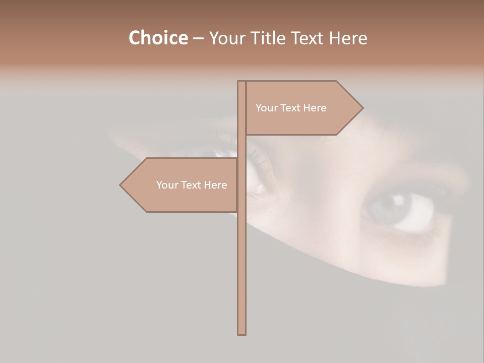 Beautiful Niqab Eyes PowerPoint Template