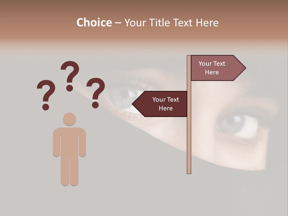 Beautiful Niqab Eyes PowerPoint Template