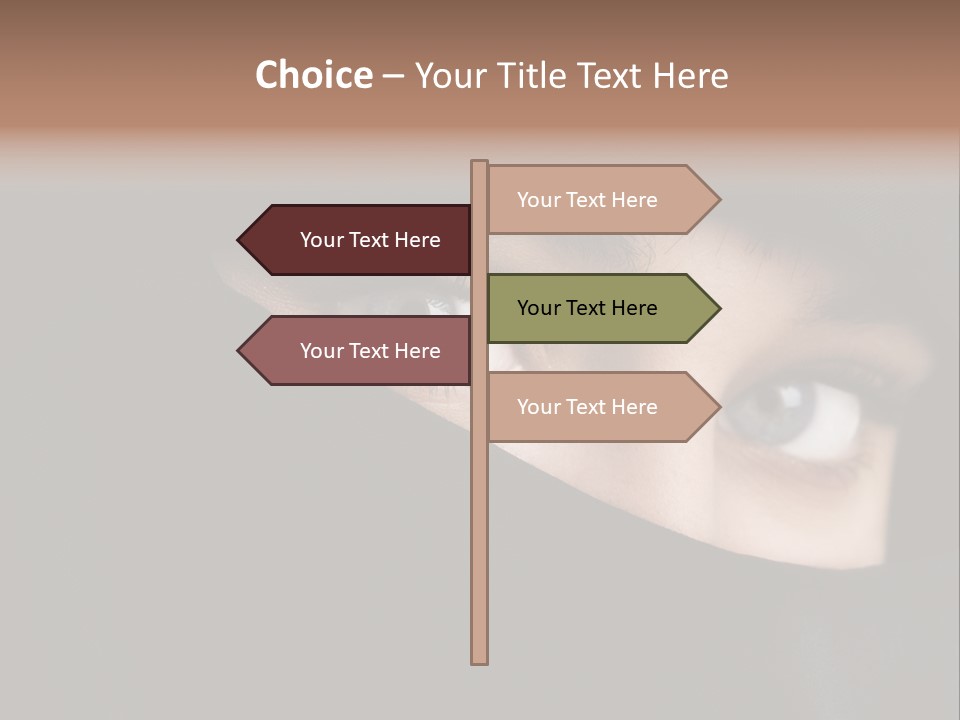 Beautiful Niqab Eyes PowerPoint Template