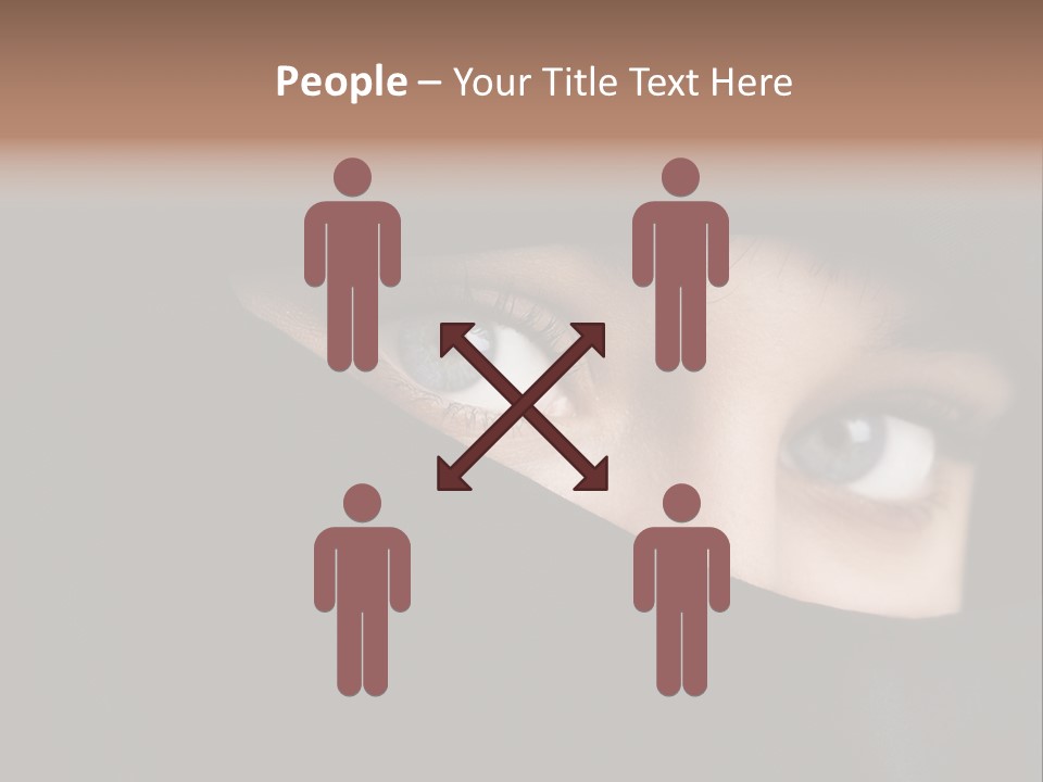 Beautiful Niqab Eyes PowerPoint Template