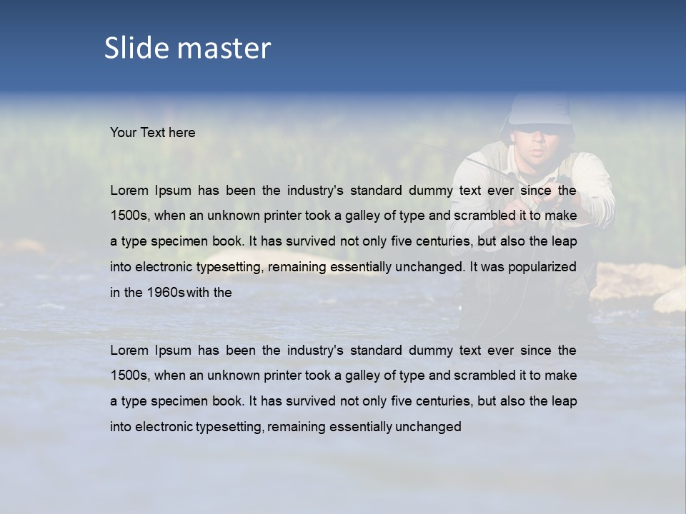 Apprendre À Pêcher PowerPoint Template