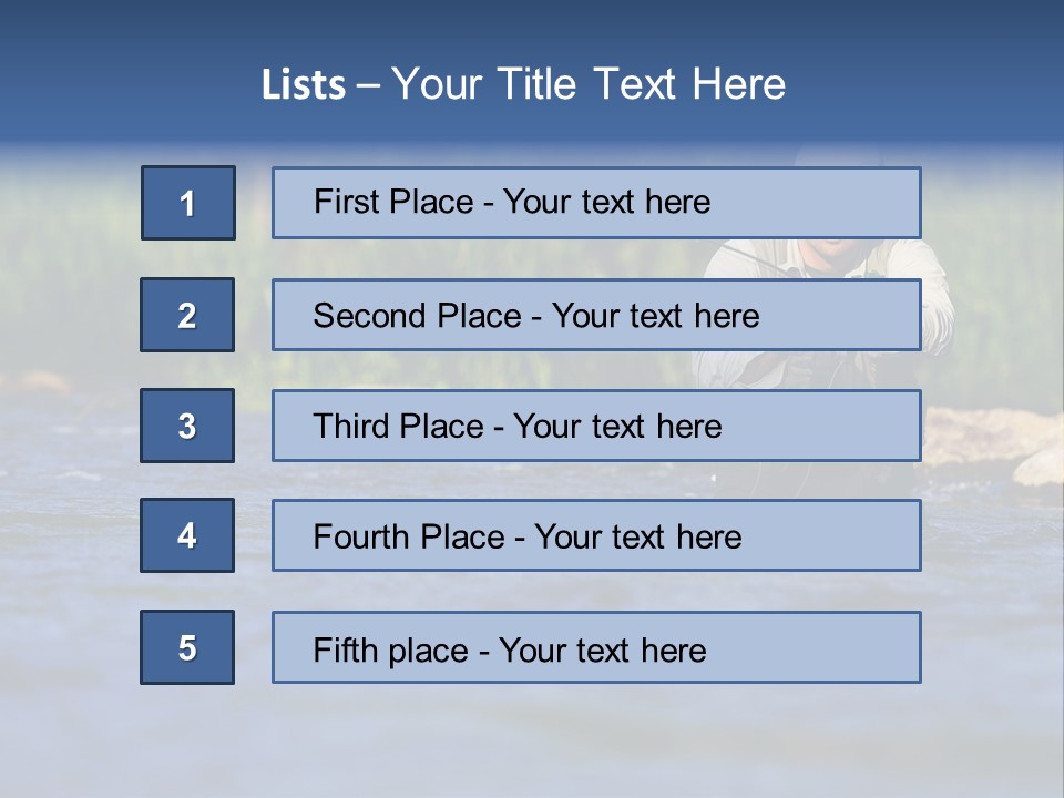 Apprendre À Pêcher PowerPoint Template