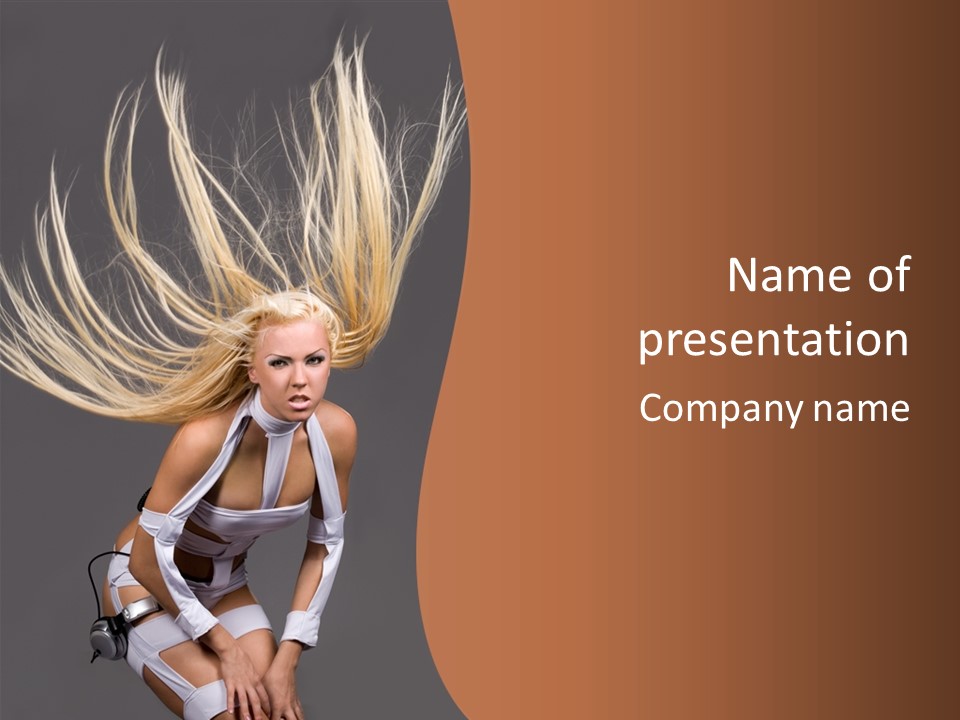 Music Babe Fun PowerPoint Template