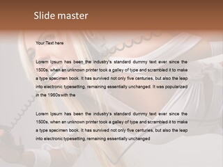 Girl Headphones PowerPoint Template