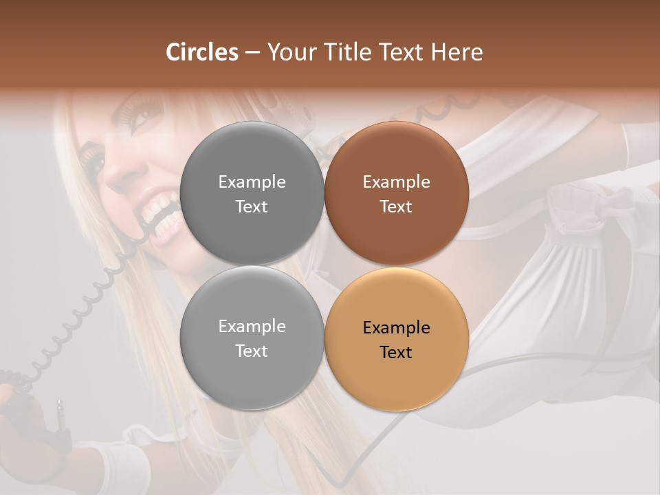 Girl Headphones PowerPoint Template