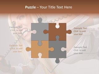 Girl Headphones PowerPoint Template