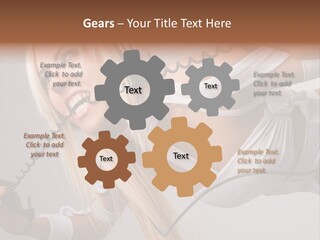 Girl Headphones PowerPoint Template