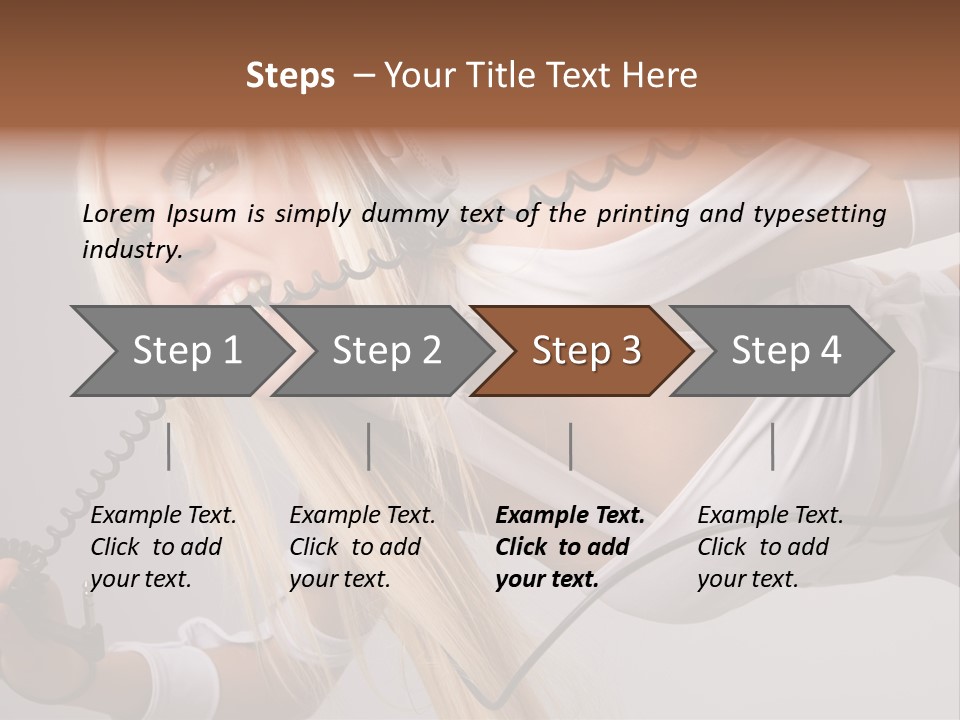Girl Headphones PowerPoint Template