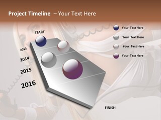 Girl Headphones PowerPoint Template