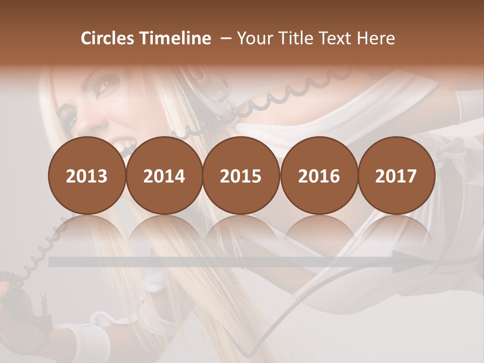 Girl Headphones PowerPoint Template