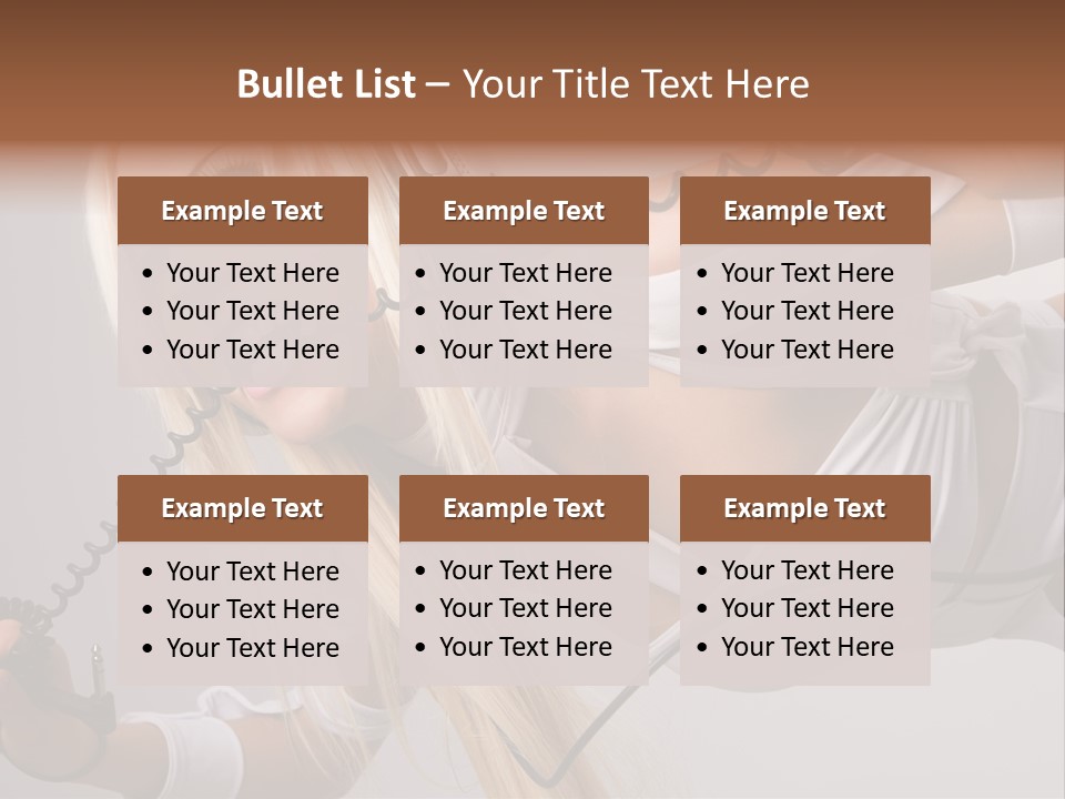 Girl Headphones PowerPoint Template