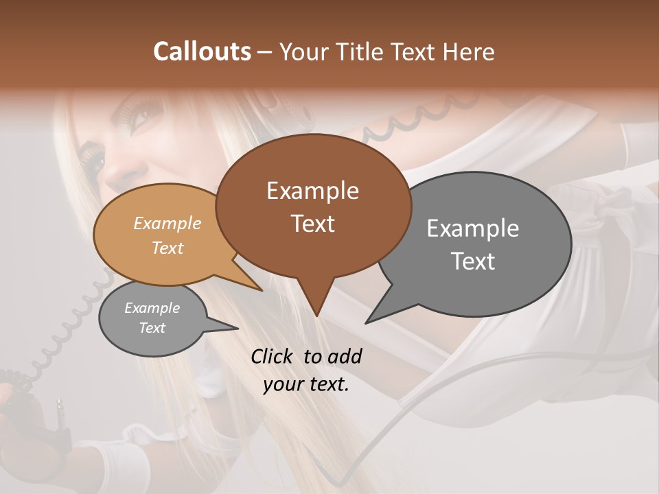 Girl Headphones PowerPoint Template