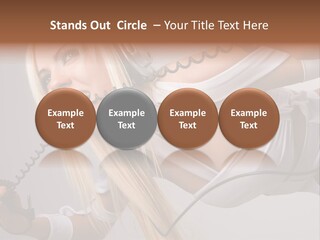 Girl Headphones PowerPoint Template