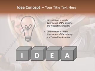 Girl Headphones PowerPoint Template