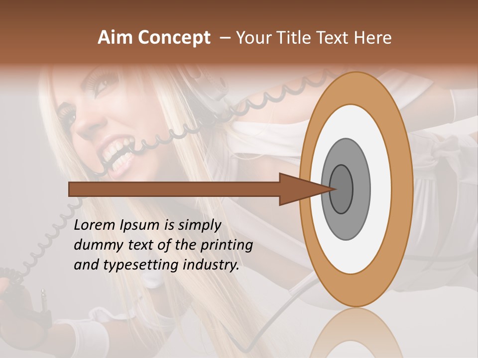 Girl Headphones PowerPoint Template
