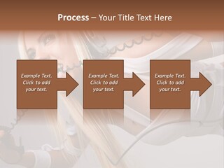 Girl Headphones PowerPoint Template