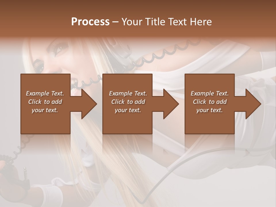 Girl Headphones PowerPoint Template