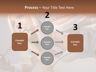 Girl Headphones PowerPoint Template