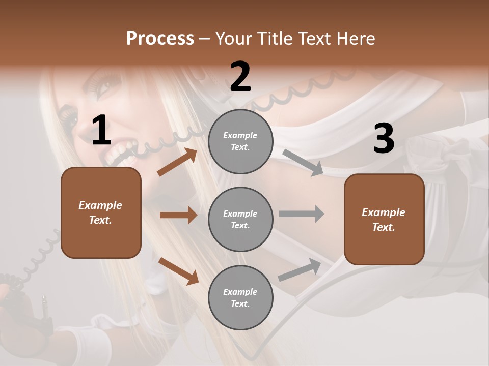 Girl Headphones PowerPoint Template