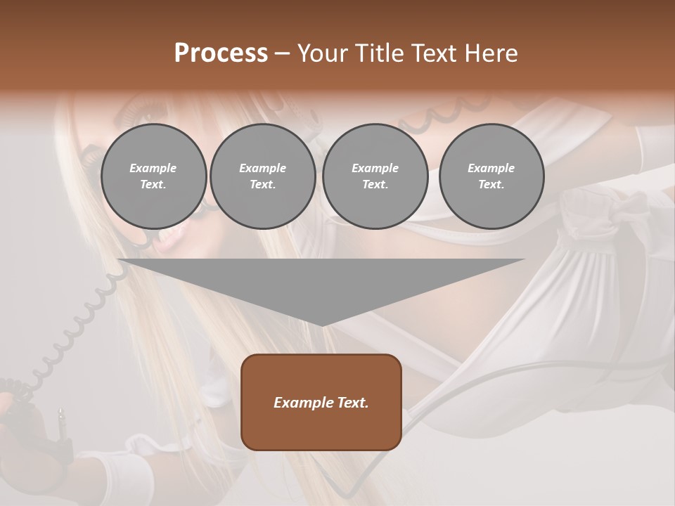 Girl Headphones PowerPoint Template