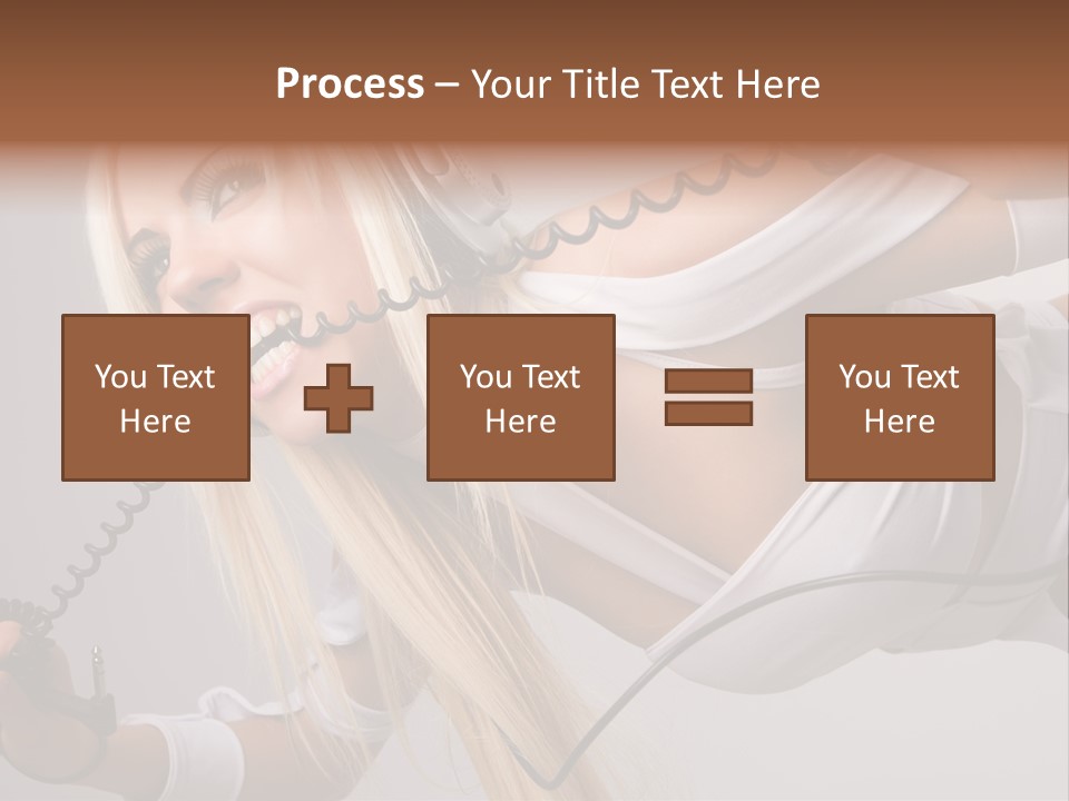 Girl Headphones PowerPoint Template