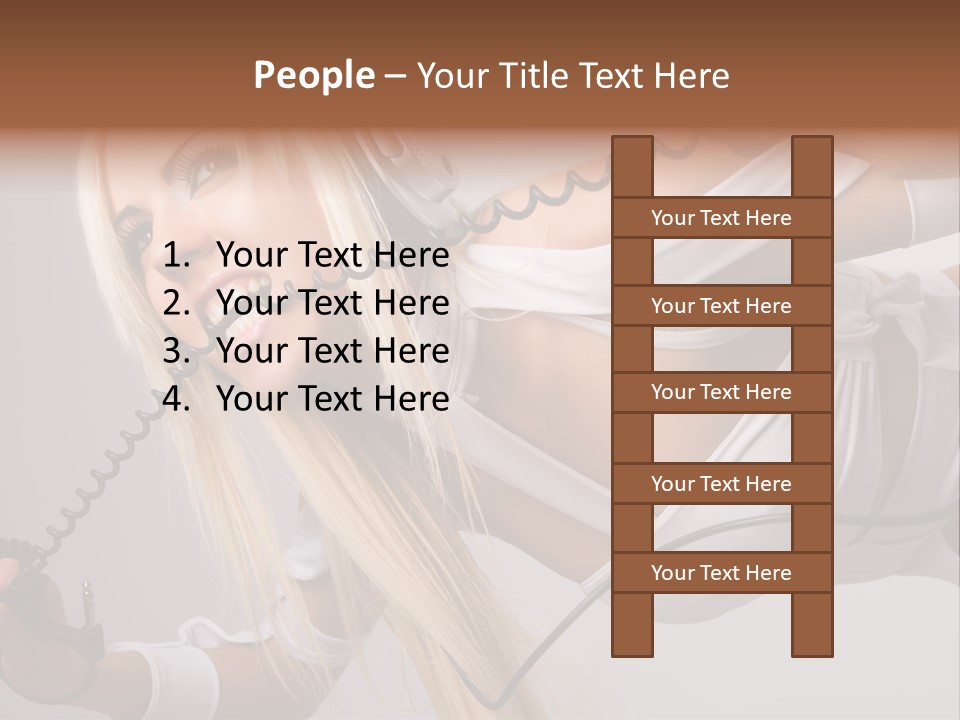 Girl Headphones PowerPoint Template