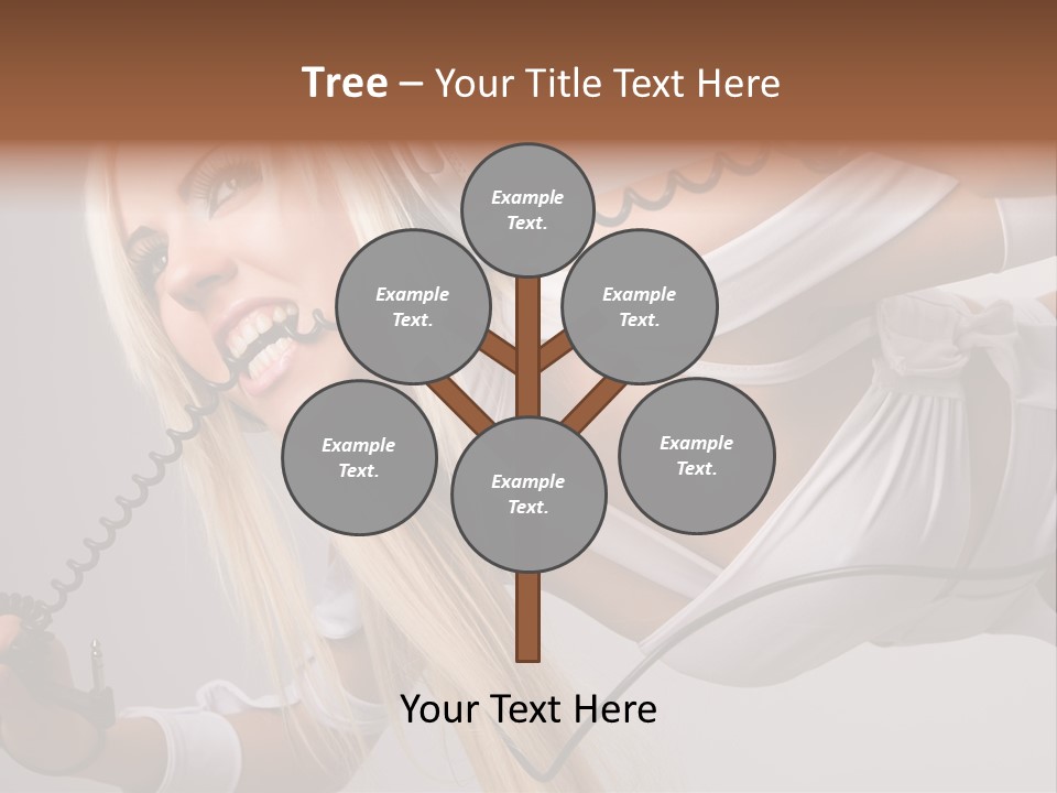 Girl Headphones PowerPoint Template