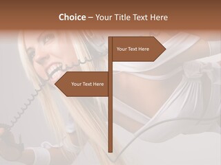 Girl Headphones PowerPoint Template