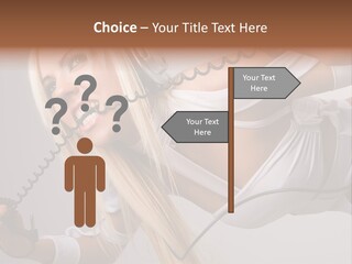 Girl Headphones PowerPoint Template