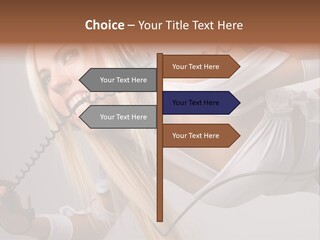 Girl Headphones PowerPoint Template
