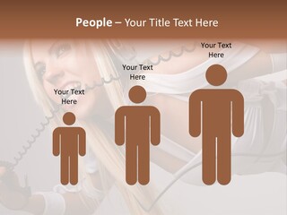 Girl Headphones PowerPoint Template