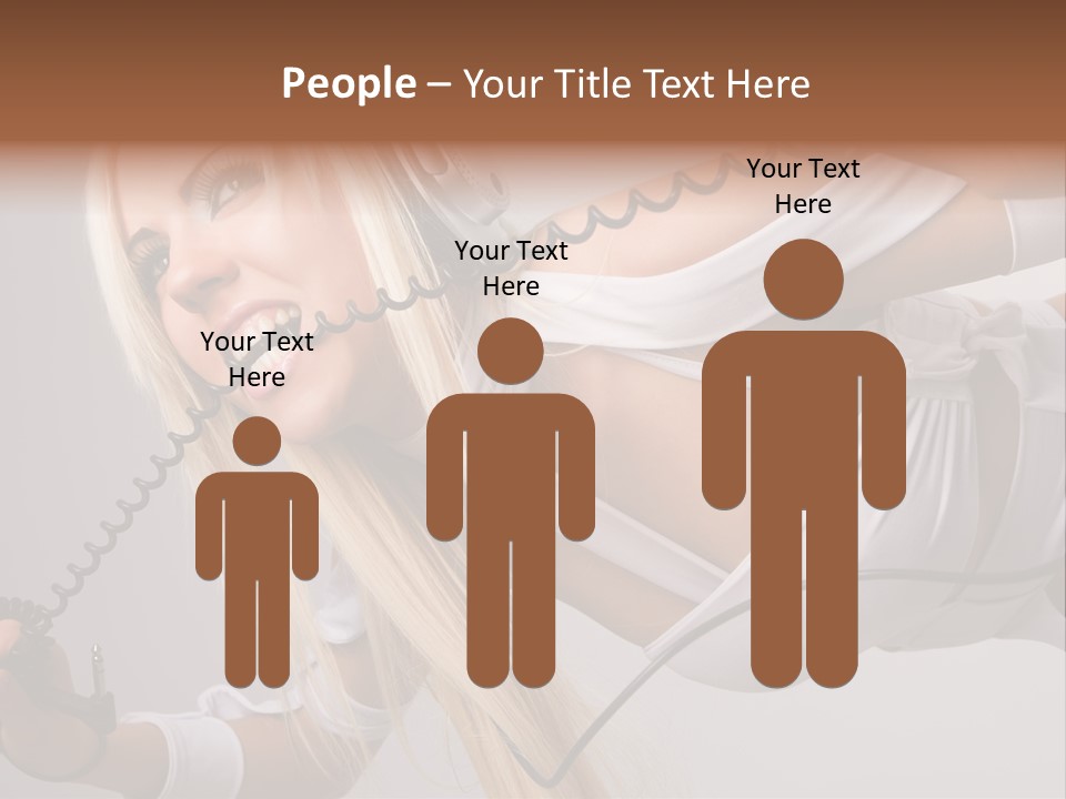 Girl Headphones PowerPoint Template