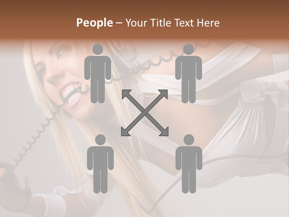 Girl Headphones PowerPoint Template