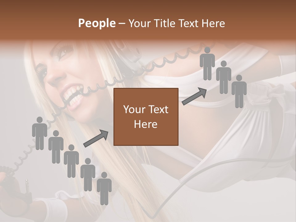 Girl Headphones PowerPoint Template