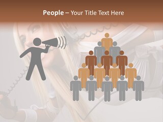 Girl Headphones PowerPoint Template