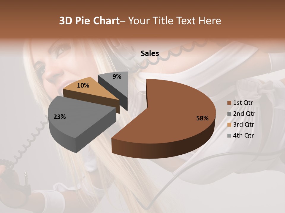 Girl Headphones PowerPoint Template