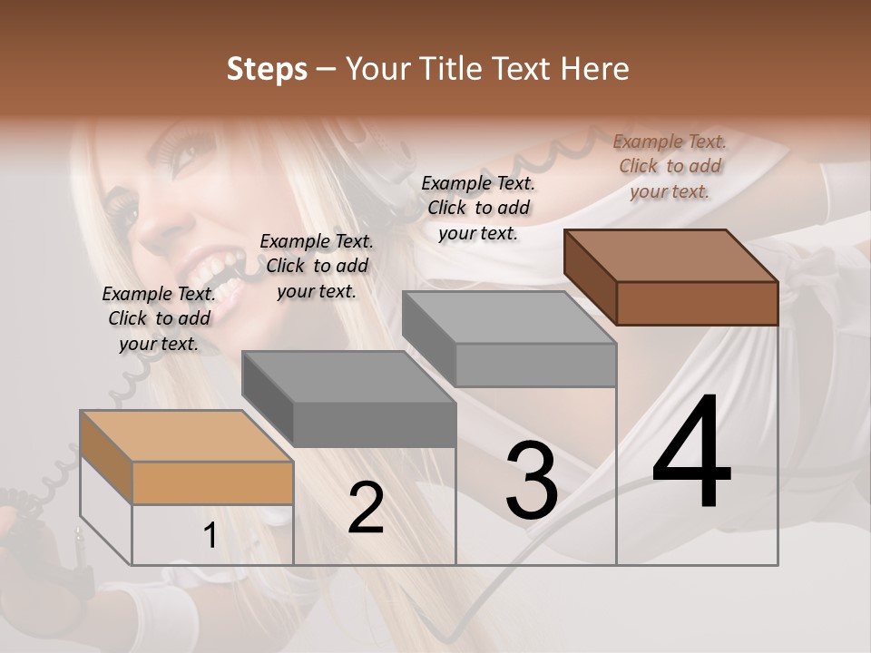 Girl Headphones PowerPoint Template