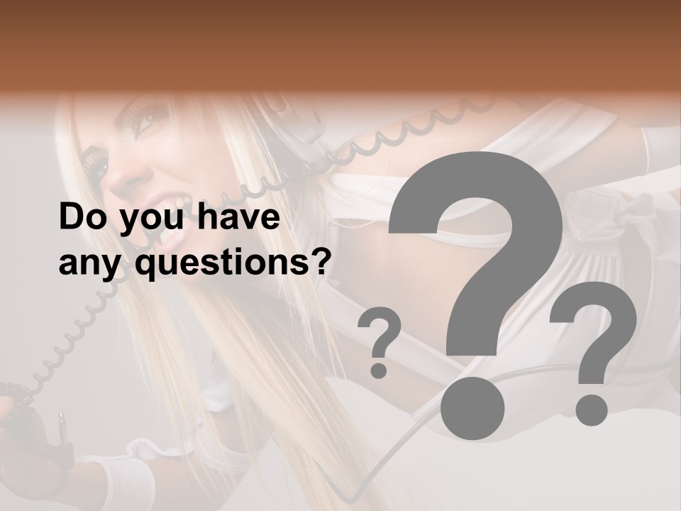 Girl Headphones PowerPoint Template
