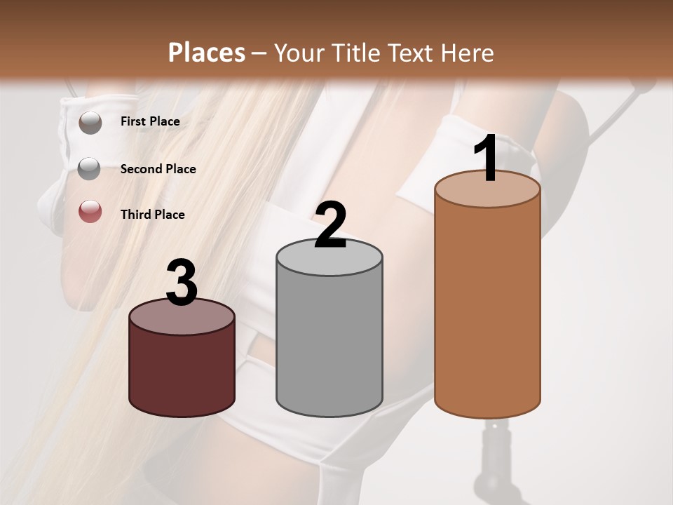 Model Headphones PowerPoint Template