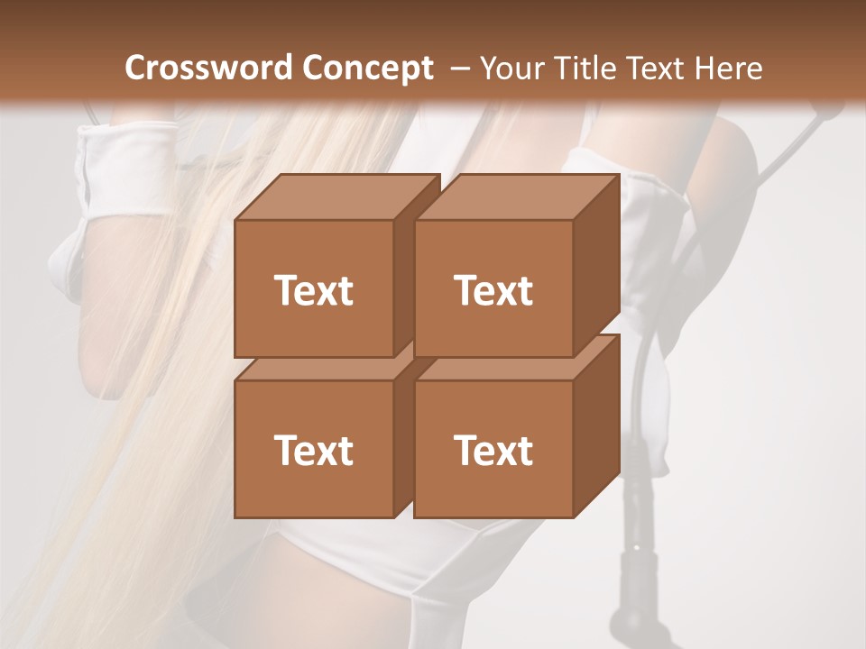 Model Headphones PowerPoint Template