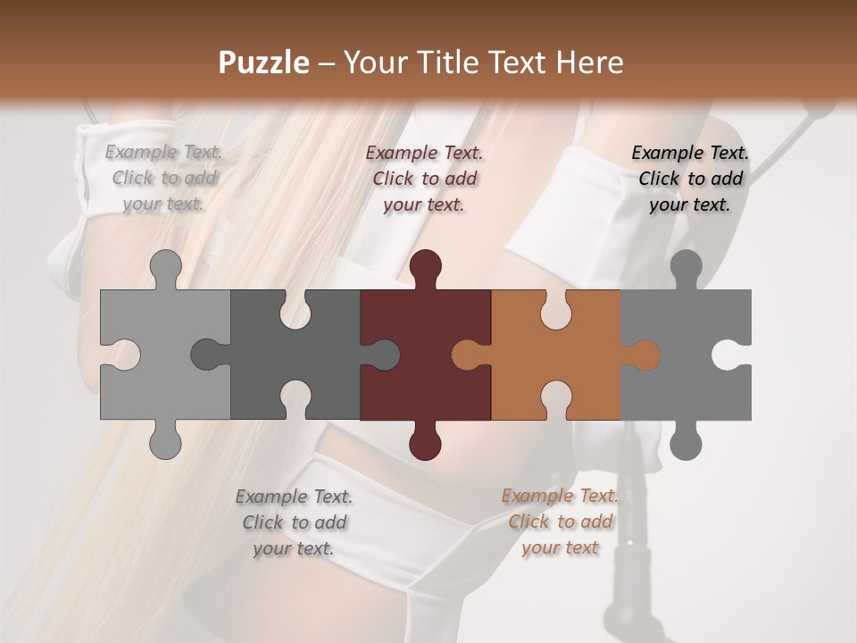 Model Headphones PowerPoint Template