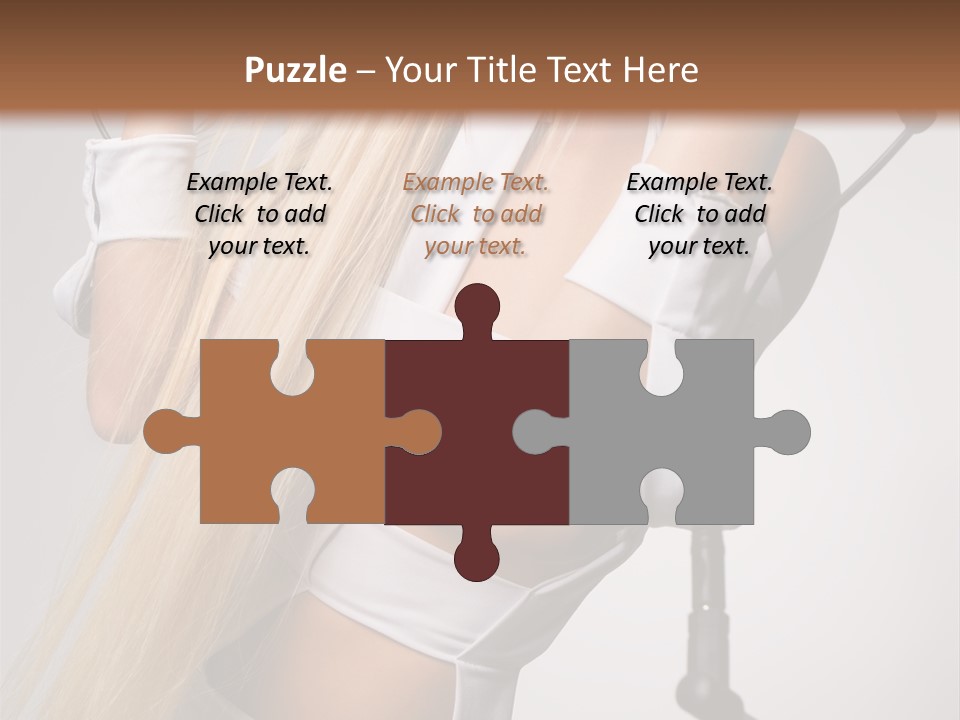 Model Headphones PowerPoint Template