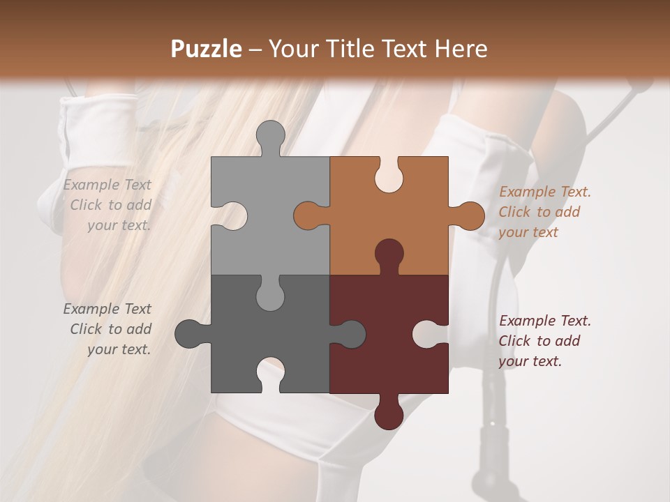 Model Headphones PowerPoint Template