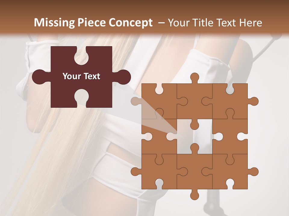 Model Headphones PowerPoint Template