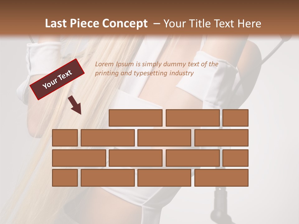 Model Headphones PowerPoint Template